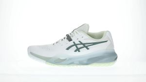 ASICS Women GEL-RESOLUTION X WIDE Tennis Shoes in White/Monument Blue