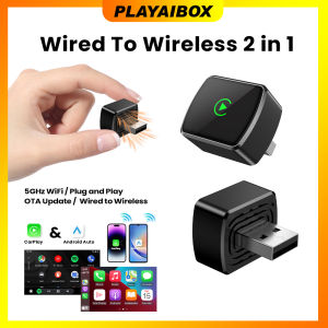 2in1 Wired To Wireless CarPlay Adapter Android Auto USB Dongle Smart Box High Quality Luxury Car Accessories Intelligent System