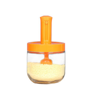 กระปุกใส่เครื่องปรุง ขวดแก้ว โถแก้วปรุงรส ฝา+ช้อน ขวดเครื่องปรุง ขวดในเกลือและพริกไทย (condiment bottle)