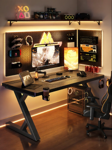 SAMEDREAM | Carbon Fiber Electric Gaming Desk Integrated Working Table