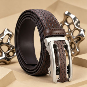 Mens Belt Top-Quality Mens Belt Cowhide Belt Body Mens Automatic Buckle Belt Alloy Buckle Belt