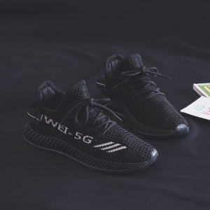 Womens Breathable Running Shoes Spring Autumn Summer Fashion Casual Sports Flat Heel Soft Bottom Mesh Knitted Slip-On