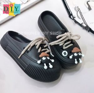 sandal sepatu tali wanita baim jibbitz karet wedges anti slip
