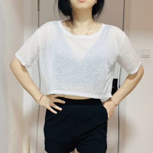 Ultra-Thin round Neck Short Sleeve Yoga Top Sportswear Loose Fit Summer Sun Protection T-Shirt Moisture-Wicking Quick-Dry Breathable