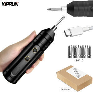 KIPRUN Mini Electric Screwdriver USB Rechargeable Cordless Automatic Screwdriver Set Mini Smart Electric Screwdriver for Home DIY Portable Power Tools Set with Bits