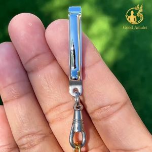 แหนบห้อยพระ สวยงาม ไม่ลอก ไม่ดำ สแตนเลสแท้เกรด304 แข็งแรง หมุนได้ หนีบเสื้อแน่น