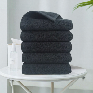 Absorbent Non-fading Black Cotton Towel