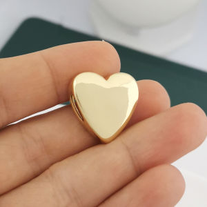 Hạt Chuỗi Chữ Cái Viết Tắt Mạ Vàng Đồng QMHJE Lỗ Lớn Charm Hình Sao Trái Tim Dùng Làm Phụ Kiện Tự Chế Vòng Tay