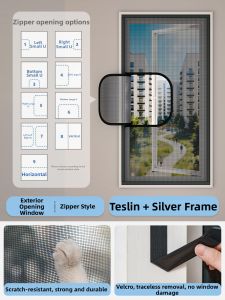 SPORUNTAMED | Cat Jump Prevention Window Screen Invisible Self-installation