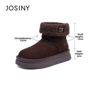 Josiny | Thick Warm Snow Boots High Top Shoes