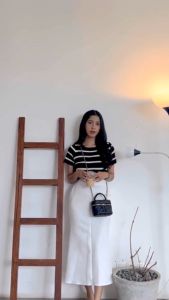 Lunar Mermaid Skirt - Mermaid Skirt - Rok Flare Wanita - Rok Mermaid Basic Polos - Mermaid Maxi Skirt Rok Panjang Wanita