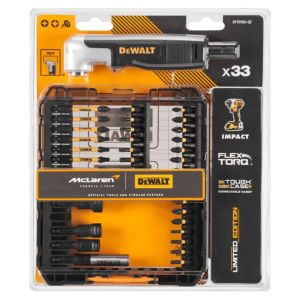 DeWalt | DEWALT DT70782-QZ McLaren collaboration flexible 33 piece set with cross shaped rice letters and six star batch heads