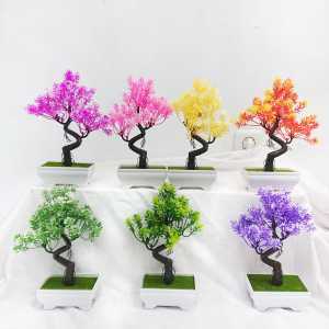 Unico PBP04 Tanaman Hias Pot Bunga Bonsai Artificial Flower Ornamen Hiasan Dekorasi Ruangan Rumah Plastik Buatan COD