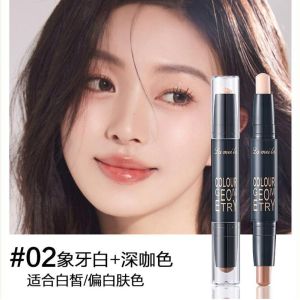 Lameila เฮไลท์คอนทัวร์ แบบแท่ง คอนทัวร์แท่ง กันน้ํา เฮไลท์จมูก สองหัว ขนาดเล็ก ซ่อมแซม สีสีแสง คอนเทนเลอร์ แต่งหน้า