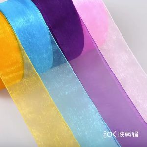 (50 Yards/cuộn) Ruy Băng Organza Rộng 40mm Dùng Cho Thủ Công DIY Kẹp Tóc Phụ Kiện Tóc Trang Trí Hình Bướm Tiệc Cưới Hộp Kẹo