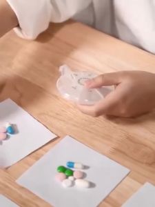 Kotak Obat Model Bulat 7 Hari Grid / Kotak Penyimpanan Obat Dengan 7 Sekat Medicine Box