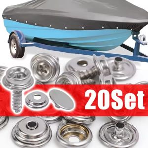 20 Bộ ốc vít bằng thép không gỉ không gỉ cúc bấm vải kẹp tàu tàu thủy vải Bìa vít khóa trần xe ô tô Lều phụ kiện sửa chữa
