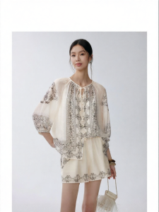 SUSHE | Boho Style Loose Fit Floral Print Shirt and Elastic Waist Shorts Women Set