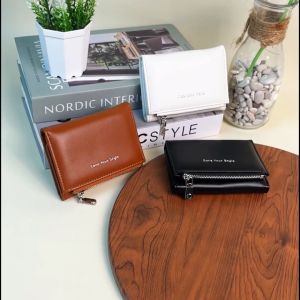 Dompet Lipat Wanita Multifungsi Simple Woman Card Holder Kulit PU Fashion Style Korea COD D104