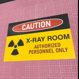 X-Ray Room. Caution Xray Radiation. Authorized Personnel Only. No Entry. Sticker Sign Signage Label. Danger Radioactive