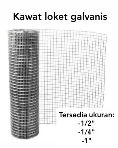 Kawat Loket Galvanis Putih 1/2"   1"   1/4"