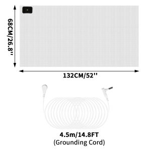 Grounding Bed Sheet Anti-static Grounding Sheet Conductive 95% Cotton and 5% Soft Silver Fiber Flat Sheets Sleep Bed Mat