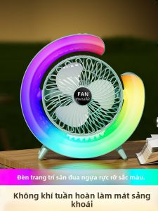 XINGNUO | Desk Decorative Items with RGB Desk Lamp and Fan
