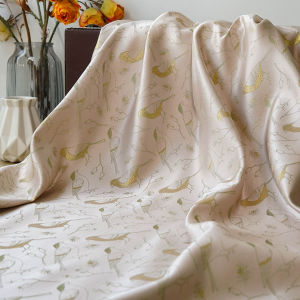 Golden Bird Pattern Color woven Fabric Jacquard Decorative Cloth Dress Handmade Sewing Fabric TJ22118