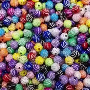 202pcs 8mm Mixed color wind circle pattern beads,For DIY Making Bracelet Necklace Handmade Materials