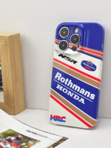 Honda NSR250 Fighter Motorcycle Pattern Mobile Phone Case for iPhone Apple Promax14 1513 1211 Plastic Hard Shell Protective Cover