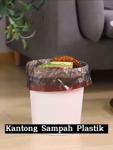 Kantong Plastik Sampah Roll 45x50cm Isi 15 Lembar Dengan Tali Pengikat / Disposable Plastic Garbage Bags / Tas Kresek Sampah Dapur Sekali Pakai - HOMIA