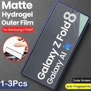 1-3Pcs Frosted Matte Soft Hydrogel Film Outer Screen Protector for Samsung Galaxy Z Fold 8 Ultra 7 6 5 4 3 2 Soft Film Not Glass
