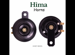 HIMA 2PCS 12V Super Loud Dual Tone Waterproof Car Horns 105–118dB High & Low Tone Universal for Car Motorcycle Truck Boat (Black)