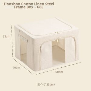 Foldable Cotton and Linen Cloth Storage Box