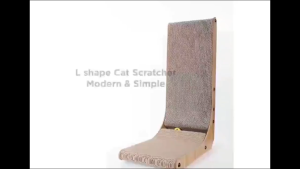 Lovinland Cardboard Cat Scratcher for Indoor Cats L Shaped Vertical Cat Scratching Board with Ball Cat Toy Large Cats Scratcher Pad