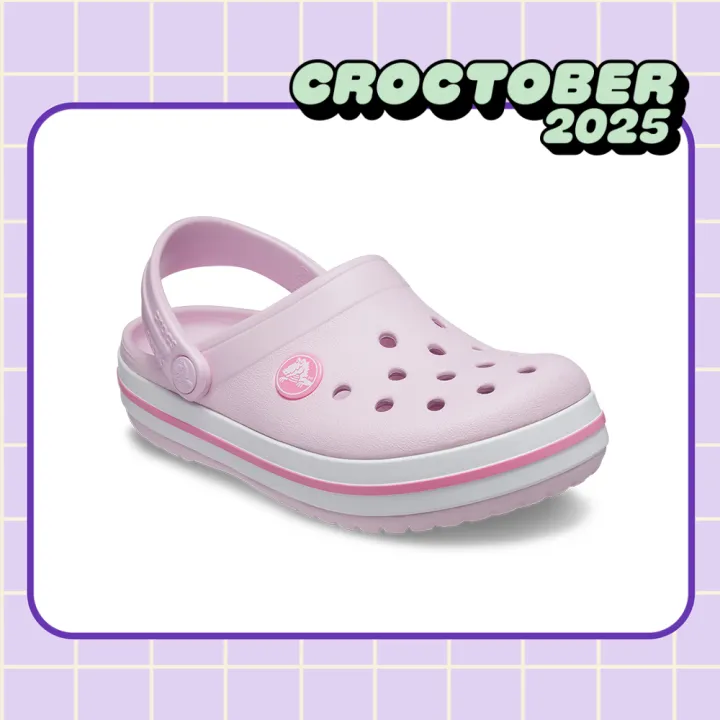 Crocs Kids Crocband Clog in Ballerina Pink Ballerina Pink Slip-On
