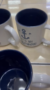 MUG SEA LEBAR TIARA / Mug Motif Laut Jangkar Tiara JUMBO