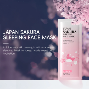 Japanese Sakura Sleeping Mask Reduce Wrinkles Age Defense Hydration Moisture Balance Brightness Overnight