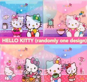 Cute Cartoon Hello Kitty / Spiderman / Frozen / Tsum tsum / Doraemon / Princess / PVC waterproof A4 button file folder