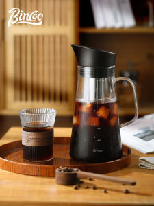 Bincoo Large Capacity Glass Cold Brew Coffee Pot Iced Tea Brewing Kit Commercial Ice Drip Coffee Maker Vintage Style Japanese