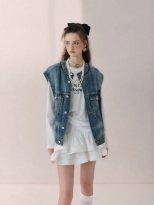 AIVEI | Retro Street Casual Sleeveless Denim Jacket