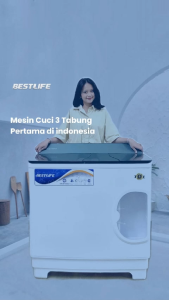 BESTLIFE BTS-165 SW – Mesin Cuci 3 Tabung Kapasitas Besar 125 KG | Super Strong Pulsator