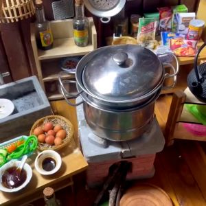 เครื่องครัวจิ๋ว ทำอาหารจิ๋วได้จริง พร้อมส่งจากไทย หม้อซึ้งจิ๋ว