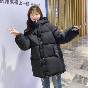 Cotton Jacket for Women 2022 Winter New Short Thickening Down Jackets Korean Loose Casual Cardigan Hoodie Coat for Women