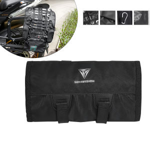 Motorcycle Riding Tool Bag Large Wrench Roll Up Portable Pouch Bag Folding Storage Bag