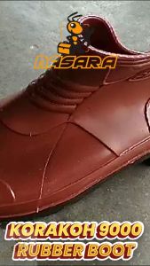 Nasara Korakoh 9000 Safety Rubber Boot Lowcut Brown Waterproof Oil And Chemical Resistance / Kasut Kerja Safety / 工业鞋