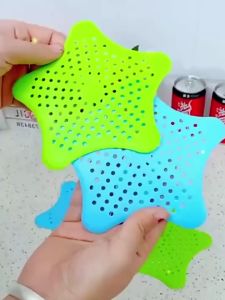 (1PC) Silicone Star Shape Sink Strainer Bathroom Drain Filter Anti Clogging Sewer Hair Catcher Stopper / Penapis Sinki
