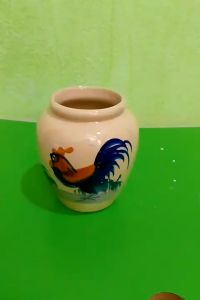 Set 3 hủ gốm đựng trà sữa vẽ tay con gà