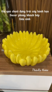 Đĩa Quả Chuối Bằng Sứ Bày Trái Cây Bánh Kẹo Size 27cm Decor Xinh Xắn