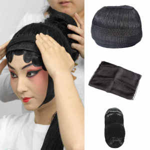 เครื่องประดับผมแบบผ้าไหมไวนิลสำหรับการแสดงละคร ชุดการแสดง Peking Opera เครื่องประดับผมแบบสวมที่ทำจากผ้าไนลอนสำหรับผู้หญิง